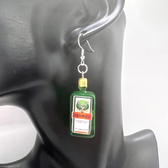Jagermeister Earrings - Alcohol Bottle Earrings - Party Earrings - Bartender - Picture 9 of 9